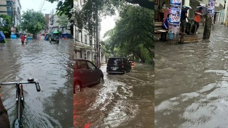 সকাল থেকে টানা বৃষ্টিতে ডুবেছে ঢাকার যেসব সড়ক...